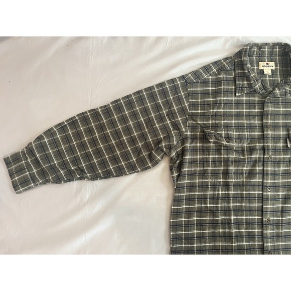 Woolrich Flannel Button Up Shirt Long Sleeve Green Plaid XXL - Picture 9 of 15